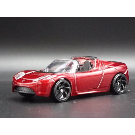 Open Box 2008-2012 TESLA ROADSTER RED 1:64 SCALE COLLECTIBLE DIORAMA DIECAST MODEL CAR
