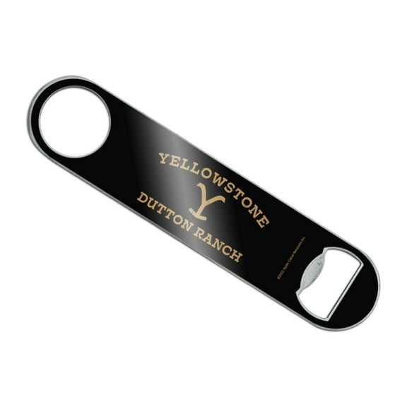 Yellowstone TV Show Dutton Ranch Stainless Steel Vinyl Covered Flat Bartender Speed Bar Bottle Opener
