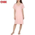 thumbnail image 5 of HDE Sleep Shirt for Women 100% Cotton Nightgown S-5X Pink Cat Face Size S/M, 5 of 7
