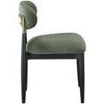 thumbnail image 3 of Meridian Furniture Riccio Olive Performance Fabric Dining Side Chair (Set of 2), 3 of 5