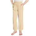 thumbnail image 4 of fatyb Boys Girls Lounge Pants Elastic Waist Stripe Pants with Pockets Kids Comfy Casual Jogger Trousers, 4 of 6