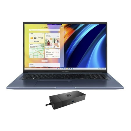 ASUS VivoBook 17X S1703 Home/Business Laptop (AMD Ryzen 5 5600H 6-Core, 17.3in 60Hz Full HD (1920x1080), AMD Radeon, 16GB RAM, 1TB PCIe SSD, Win 10 Pro) with WD19S 180W Dock