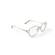 Sophia Loren Womens M48 Round Prescription Eyeglasses with Case, Beige