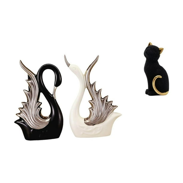 estatua de cisne,Figuras de cisne,estatuas,decoración del hogar,fiesta de bodas,Figura de escritorio,Estatua de gato,linda estantería,escritorio,decoración del hogar,Figura decorativa