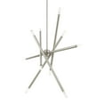 thumbnail image 3 of 46777-91 Livex Lighting Soho - 10 Light Linear Chandelier In Modern Style-24 Inches Tall and 12 Inches Wide-Brushed Nickel Finish    -Traditional, 3 of 11