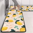 thumbnail image 2 of Kitchen Rugs Sets Of 2,Yellow Lemon Fruits GreenLeaves Pattern Anti Fatigue Kitchen Mat Rugs Non Slip Washable,Decorative Kitchen Floor Mats for Kitchen,Sink,Laundry,17"x47"+17"x47", 2 of 5