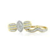 Forever Bride Bridal Set Ring with 0.33 Carat T.W. Diamond in 10K Yellow Gold For Women