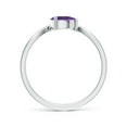 thumbnail image 2 of ANGARA Natural East-West Pear Amethyst Wave Shank Solitaire Ring in 14K White Gold for Women (Size-6x4mm) | February Birthstone, Birthday, Anniversary, Jewelry Gift for Women | Natural Amethyst Ring, 2 of 9