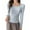 Blue, variant on Women's Long Sleeve Round Neck Solid Color Casual Pullover Base Layered Top Soft Undershirts