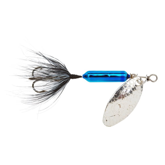 Yakima Bait Wordens 208-MBLU Rooster Tail in-Line Spinner, 2 1/4", 1/8 oz, Metallic Blue