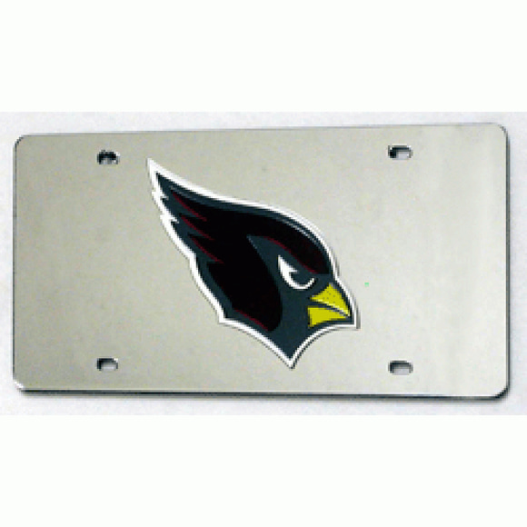 Arizona Cardinals Silver Laser License Plate