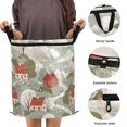 thumbnail image 3 of 50L Extra Large Popup Hamper Collapsible Laundry Basket With Zippered Lid 15.7x18.5in Winding Roads Trees, 3 of 7