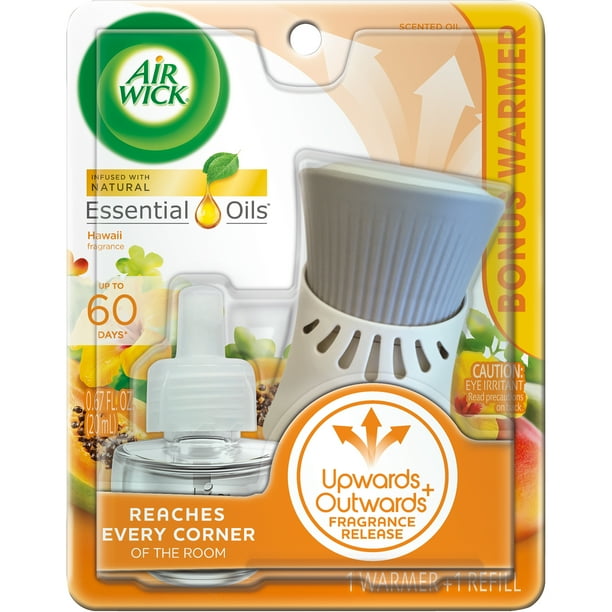 Air Wick Plug In Starter Kit, Warmer + 1 Refill, Hawaii, Scented Oil