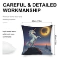 thumbnail image 2 of Flying horse under the moon Linen toss pillowcase Decoration pillowcase Gift preferred 18x18" Cushion cover 2 set Sofa pillowcase Sofa bedroom living room car, 2 of 8