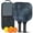 Black, variant on Pickleball Paddles Set Of 2, Fiberglass Surface, Turquoise Marble Pattern, 4 Balls & Bag