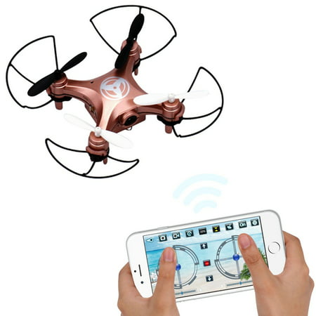 Dwi Dowellin Pocket Drone with camera Mobile Phone Control for iOS_ Android APP Wifi RC Hover Rotate Altitude Hold Mini RTF (The Best Camera App For Android 2019)