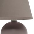 thumbnail image 2 of Ceramic Table Lamps Set - Petite Orb Base Lamps with Drum Shades - Bedside Nightstand Lamps - 2 Pack - Gray, 2 of 9
