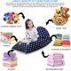 thumbnail image 2 of Five-pointed Star Patternstuffed Animal Storage Beanbag Kids Toy Organizer Plush Seat With Handle Premium Canvas Seat For Kids And Adults Comfortable, 2 of 5