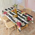 thumbnail image 2 of Pioneer Flower Floral Print Pattern Rectangle Tablecloth 60"x120",Waterproof Polyester Rectangle Table Cloth, Wipeable Spillproof Polyester Tablecloth for Dining, Camping, Indoor and Outdoor, 2 of 6