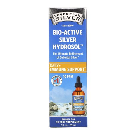Sovereign Silver Bio Active Silver Hydrosol Colloidal Silver Liquid Dropper, 2 Oz..