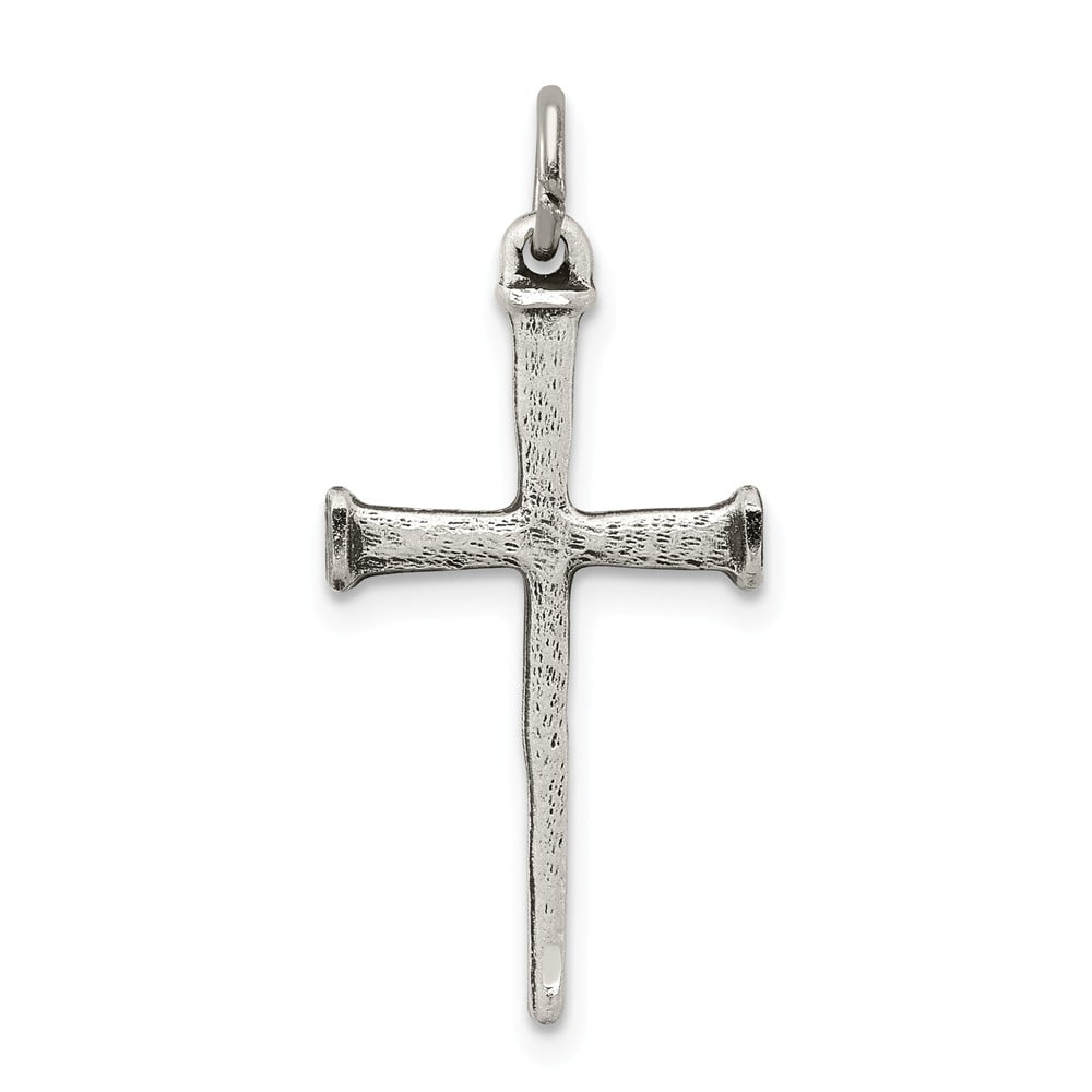 36mm x 25mm Solid 925 Sterling Silver Cross Pendant Charm 
