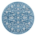 thumbnail image 3 of Unique Loom Boston Collection Area Rug - Floral (3' 3" Round Blue/Ivory), 3 of 7