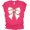 Fuchsia, variant on Coquette Baseball Bow Womens Short Sleeve T-shirt-Fuchsia-X-Large