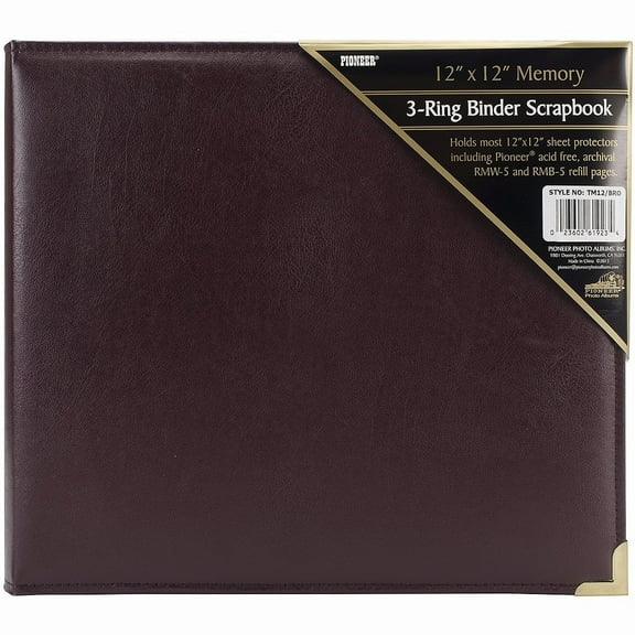 Pioneer 12" x 12" 3-Ring Scrapbook Binder Burgundy Oxford
