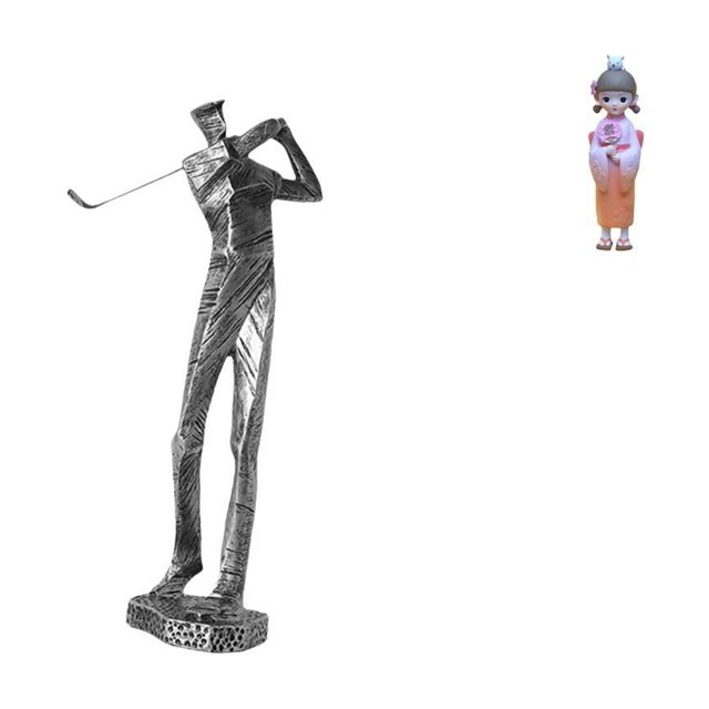 Figura de golfista,Estatua de golfista de resina,figura de golfista,decoración del hogar,Adorno de escultura moderna para centro de mesa,regalo,Muñeca geisha japonesa,Adorno tradicional de