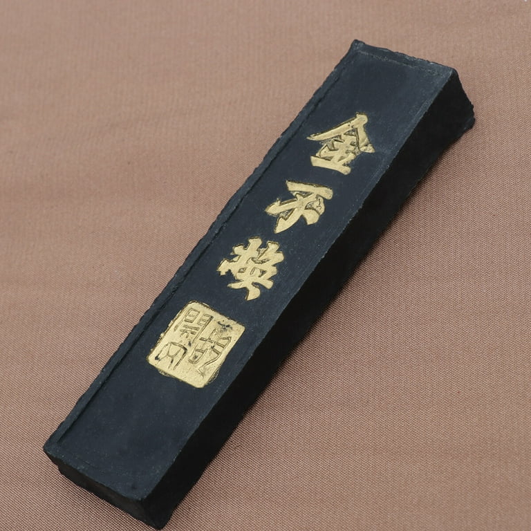 Chinese Calligraphy Ink Stone Handmade Ink Block Ink Stick for Chinese Japanese Calligraphy and Painting (Black), Adult Unisex, Size: Medium