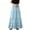 Skirt - Light Blue, variant on Maqroz A Line Skirt Hollow Out Embroidered Summer Bottoms Lightweight Breathable Solid Color Stylish Dailywear for Women