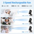 thumbnail image 2 of Ventilador USB AtEngeus, portátil, recargable, con clip, 3 velocidades, 5000 mAh, 2 of 7
