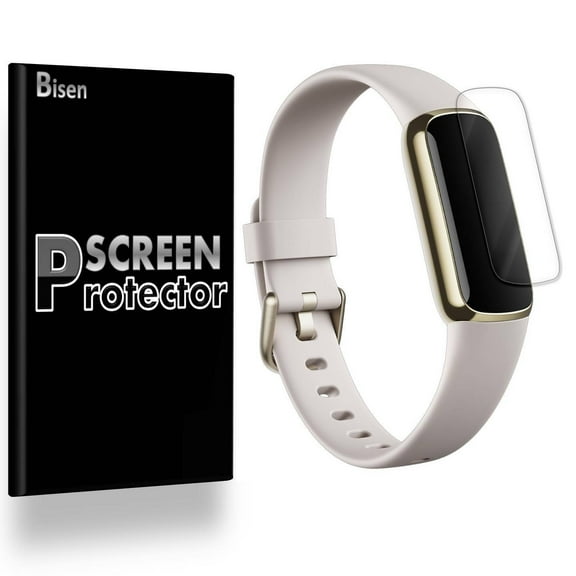 Fit For Fitbit Luxe [3-Pack BISEN] Screen Protector, Full Coverage, Edge-To-Edge Protection, HD Clear, Anti-Scratch, Anti-Shock