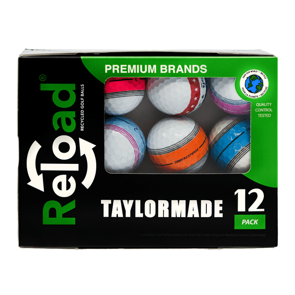 Pre-Owned Taylormade Tour Response Stripe Mix Golf Balls, Good / AAA Quality, 12 Count, by Reload