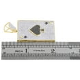 thumbnail image 4 of 10K Yellow Gold Black Diamond Pendant Ace of Spades Poker Pave Charm 1.61 CT, 4 of 5