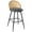 Gray PU - 29" Seat Counter Height, variant on Foreate Rattan Swivel Barstools Set of 2, 26" Seat Counter Height, Upholstered PU Leather Modern Kitchen Island Stools Bar Chairs w/ Mid-Back Metal Legs