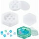 thumbnail image 1 of Juego de 2 moldes para dados con 7 moldes de silicona y bandeja de almacenamiento. Moldes de silicona para dados, moldes de resina para dados. Juego de dados con bordes., 1 of 6