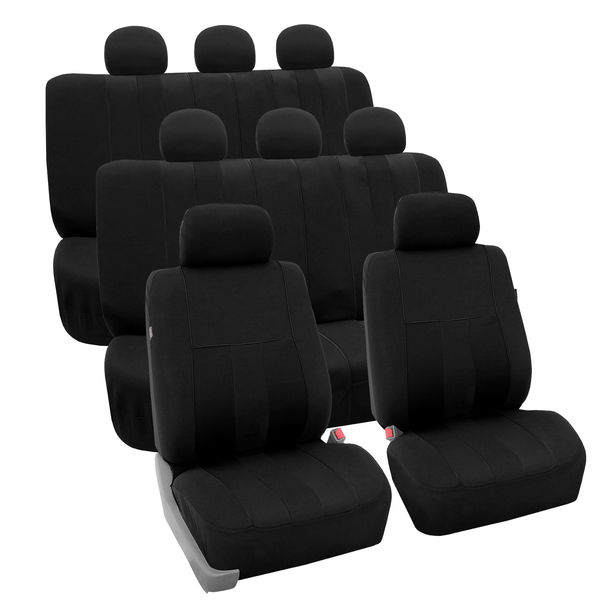 FH Group Universal Fit Cloth Striking Striped Car Seat Covers for Auto