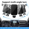 thumbnail image 4 of Soporte de teléfono de coche LUNQIN para Toyota Highlander 2020-2025 de 8 pulgadas, 4 of 6