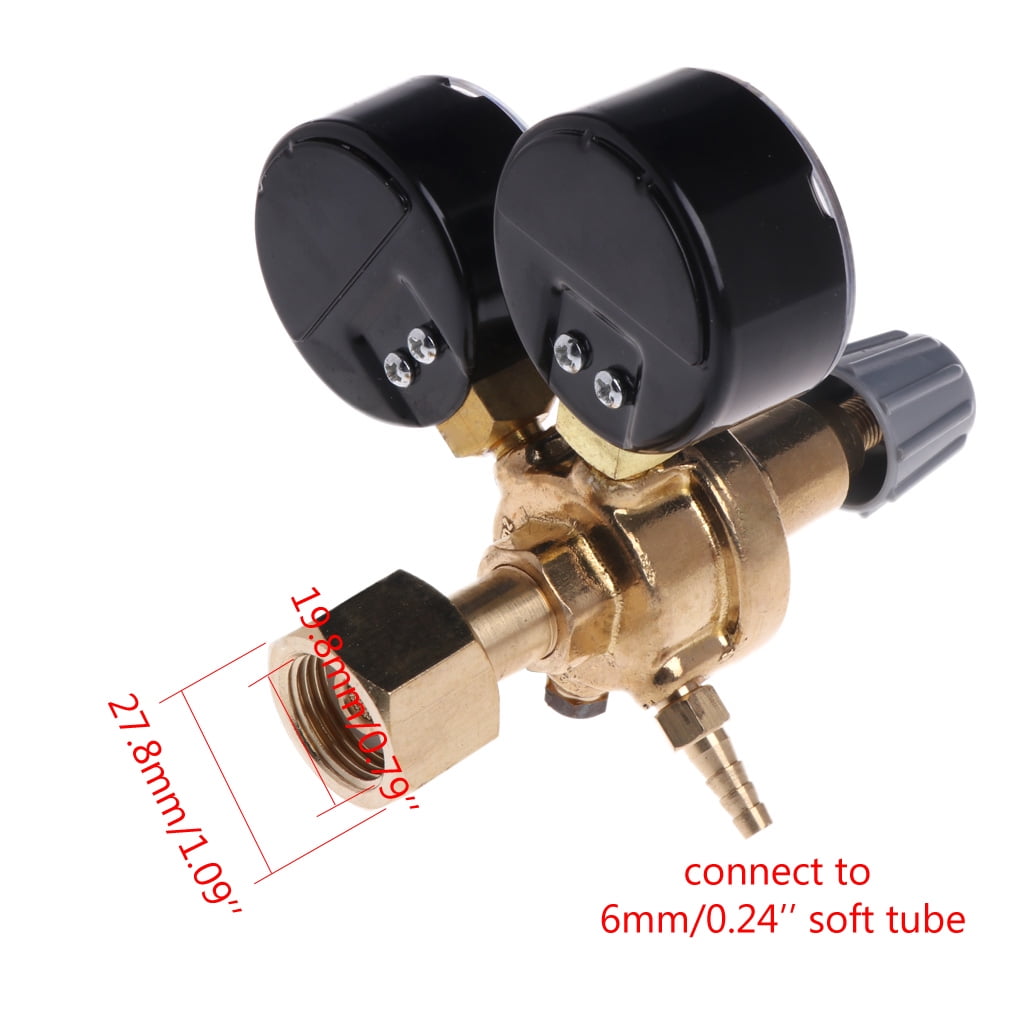CEORPER Argon CO2 Mig Tig Flow Meter Gas Regulator Dual Gauge Welding Regulator