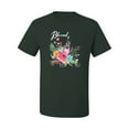 thumbnail image 2 of Cute Hearts and Flowers Blessed Inspirational/Christian Men's Graphic T-Shirt, Forest Green, X-Large, 2 of 3