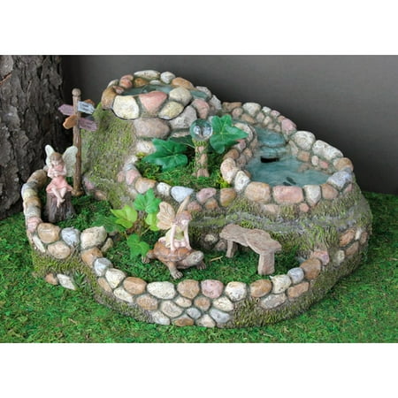 Marshall Home Garden Fairy Waterfall Planter Stone Statue Walmart Com