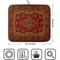 thumbnail image 2 of Red Gold Boho Dish Drying Mat For Kitchen Counter Bohemian Vintage Retro Rug Carpet Microfiber Absorbent Drying Mats Reversible Kitchen Countertop Protector Dishes Drainer Rack Pad 16x18 Inch, 2 of 6