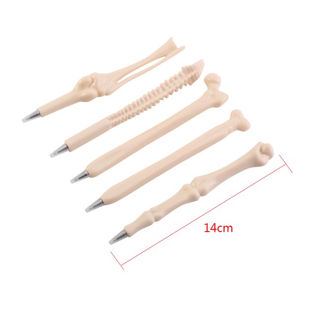 Fyydes Stylo à Bille 5Pcs/Set Os Forme Stylo, Cadeaux d'Affaires pour les Vacances