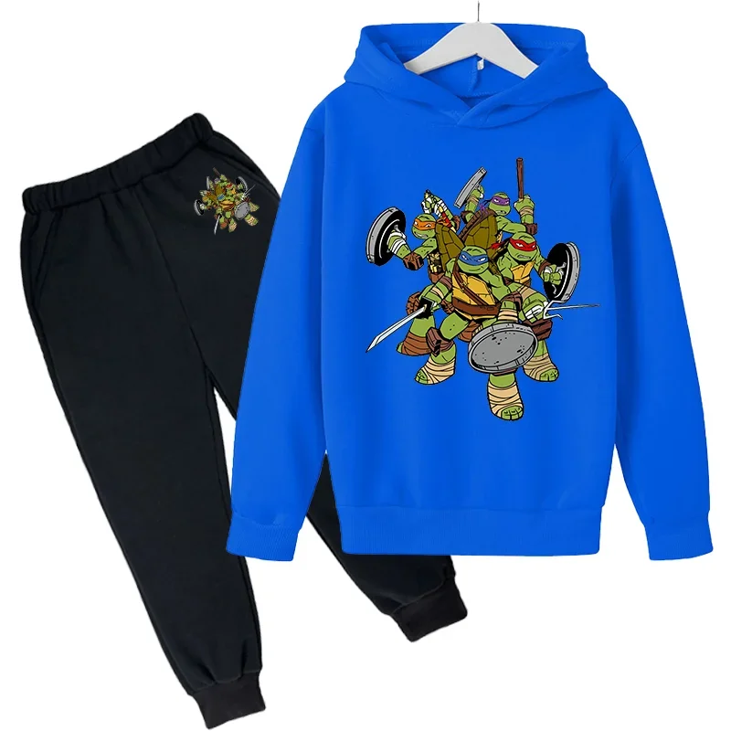 New Teenage Mutant Ninja Turtles Set Fleece Kids Sweatshirt Children Jacket Boy Girl Clothes Spring Autumn Hoodie Christmas Gift Walmart