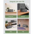 thumbnail image 3 of Wooden Digital Alarm Clock, Digital Clock with Snooze/Date/Temperature and Humidity-Black, 3 of 5