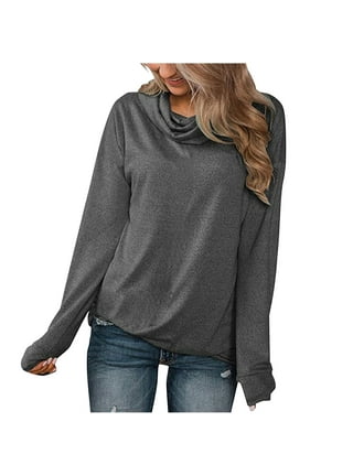 Tunic Tops to Wear with Leggings for Women Casual Crewneck Long Sleeve  Shirts Plus Size Fall Spring Blouse with Pockets 