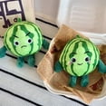 thumbnail image 2 of Llavero de peluche de sandía, bonito juguete de peluche con temática de fruta y caras divertidas, bonito colgante para bolso, regalo adorable para amigos y niños., 2 of 8