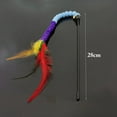 thumbnail image 4 of Cat Teaser Wand Plush Artificial Feather Bell Cat Wand Toy Cat Interactive Toy, 4 of 9