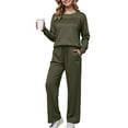 thumbnail image 2 of felwors Women's 2 Piece Sets Sweatshirt Casual Travel Outfits Lounge Wide Leg Tracksuit Cozy Sweatsuits Fashion 2025 AG, L, 2 of 4